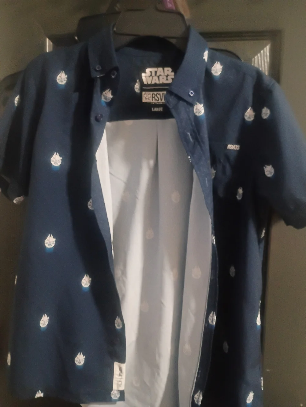 RSVLTS Navy Short-Sleeve Button-Down Shirt with White Sailboat Print